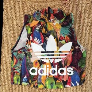 Adidas Farm Rio Colorful  Small Parrot Crop Top